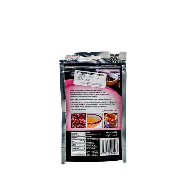 Wild Hibiscus Flower Pyramid Salt Flakes (Hibiscus Flower Flakes Salt) 100 g