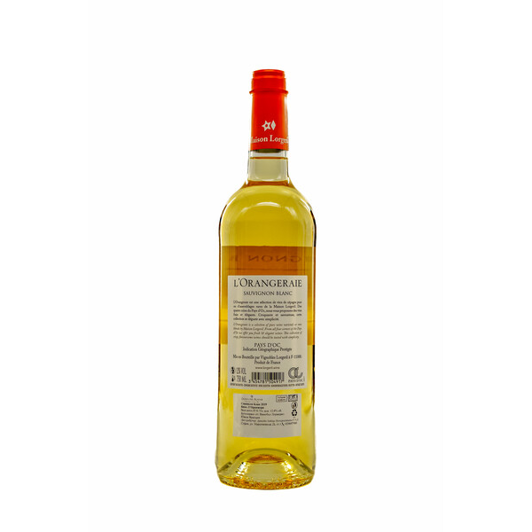 White wine Sauvignon Blanc l'Orangere Pays d'Oc PGI 2019