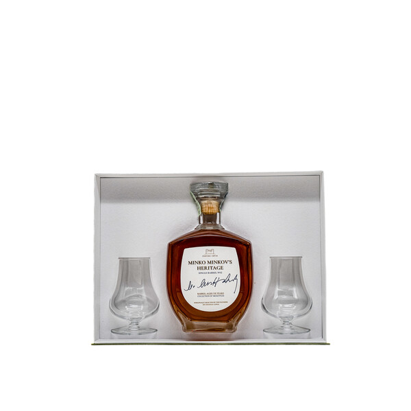 Rakia Minko Minkov's Heritage Single Barrel No. 12  + 2 glasses