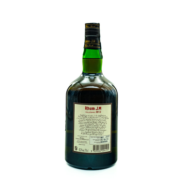 Rum J.M. Veau Agricole Millesim 2012.