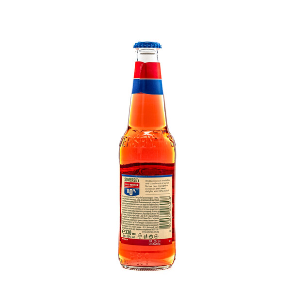 Summersby Berries non-alcoholic cider, single use bottle