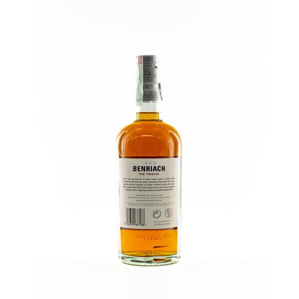 Speyside Single Malt Scotch Whiskey BenRiah 12yr.  The Twelve