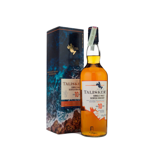 Sky Single Malt Scotch Whiskey Talisker 10 years.