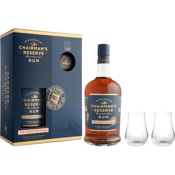 Chairman's Reserve Rum The Forgotten Casks + 2 glasses
