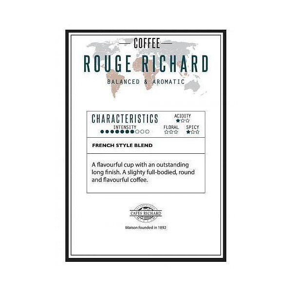 Coffee beans Red Richard 0.50kg. 80% Arabica + 20% Robusta