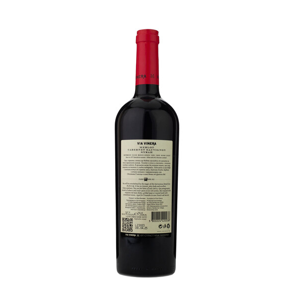 red wine Merlot, Cabernet Sauvignon & Syrah, Via Vinera 2023