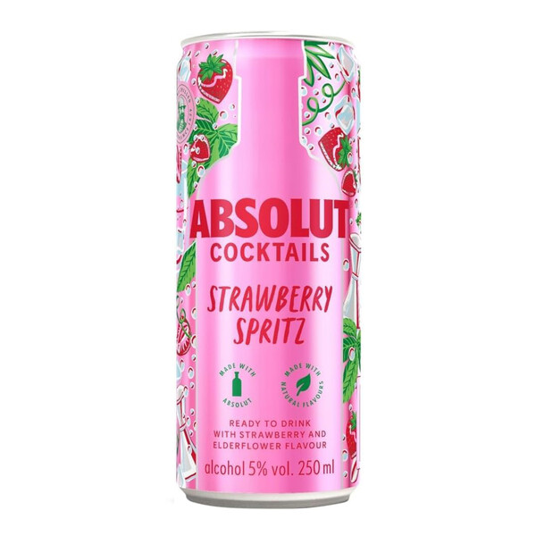 Cocktail Absolut Strawberries Syringe can