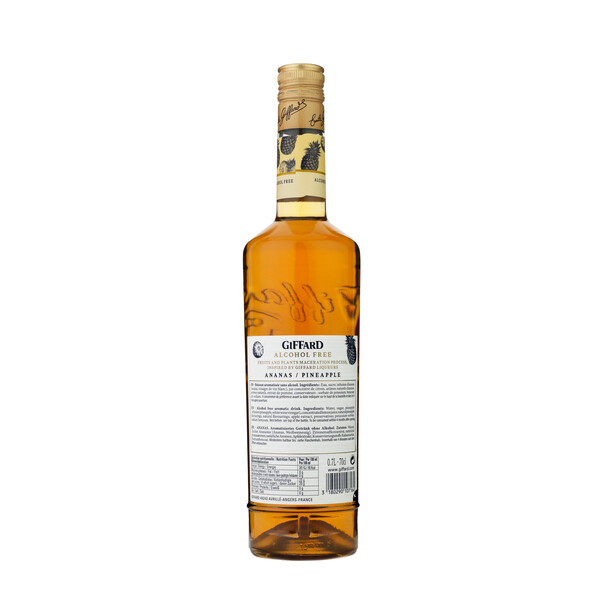 Non-alcoholic pineapple liqueur