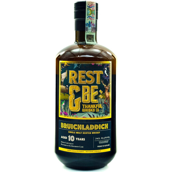 Rest & Be Tankful Isla Single Malt Scotch Whiskey Bruhladih 10 years. Single Cask No. 4310/ 2013