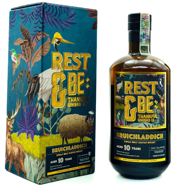 Rest & Be Tankful Isla Single Malt Scotch Whiskey Bruhladih 10 years. Single Cask No. 4310/ 2013
