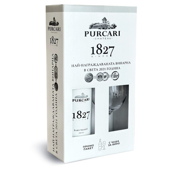 Purcari Rara Neagra 1827 2022 0.75 Gift Pack with Glass