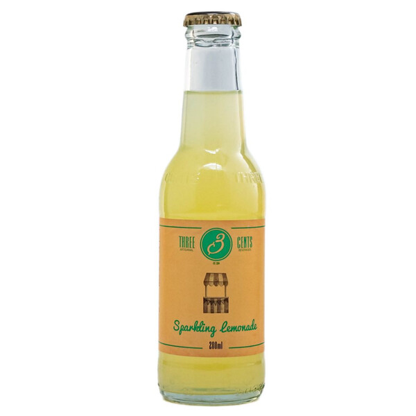 Non-alcoholic carbonated drink Sparkling Lemonade 0.20 l. Three Cents Glass