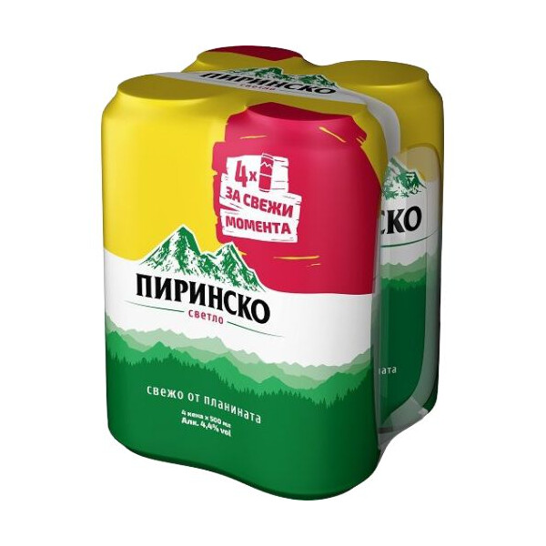 Пиринско Светло Мултипак: 4 бр. х 0,50л.кен