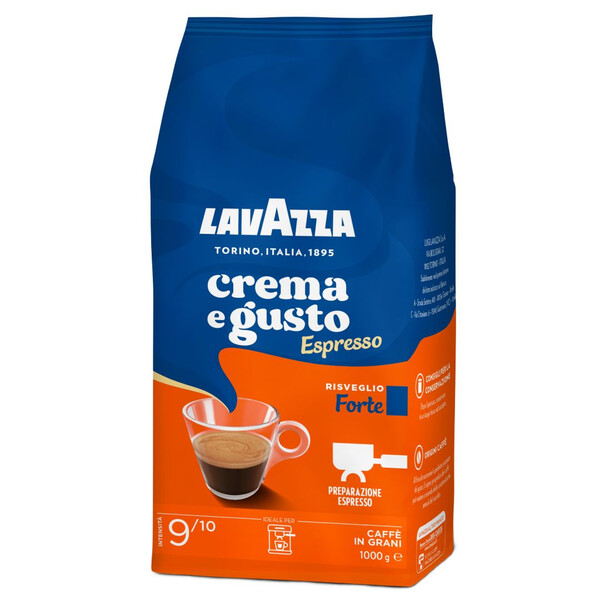 Crema e Gusto Espresso Risveglio Forte Coffee Beans Lavazza