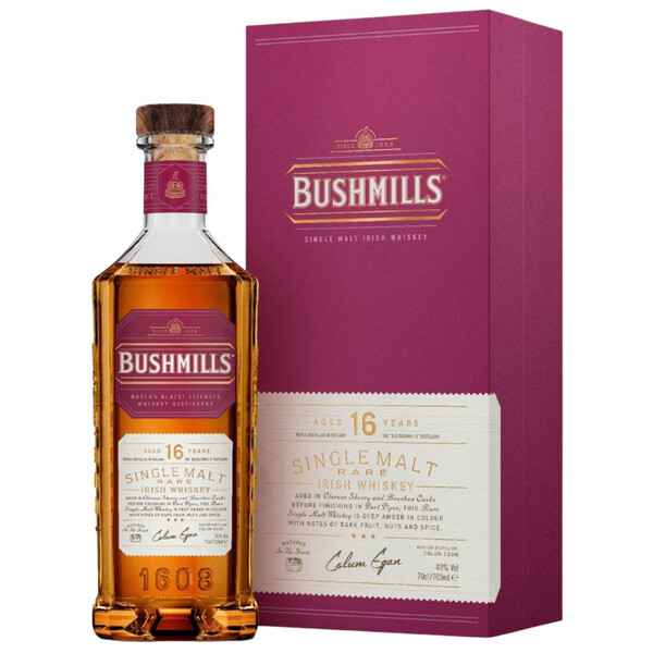 Bushmills 16 Years Old Triple Distilled Single Malt Irish Whiskey