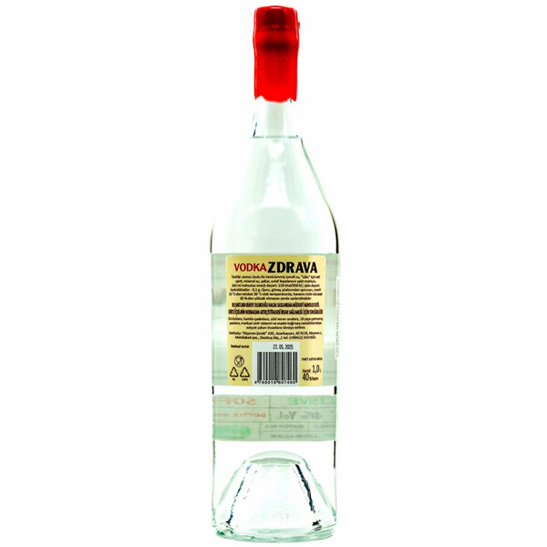 Винтидж Еко Водка Здрава Бач 1 2022г. 1,0л. Азербейджан *40% алк.с-е НБ 2022