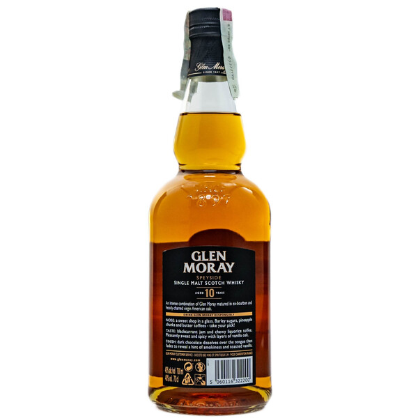 Single Malt Scotch Whiskey Glen Moray 10 YO Fired Oak