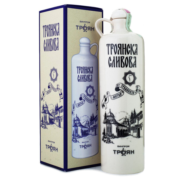 Troyan Plum Brandy 10 YO porcelain bottle