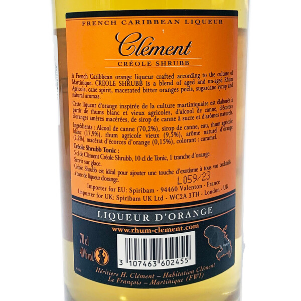 Clement Creole Shrubb Orange Liquer 